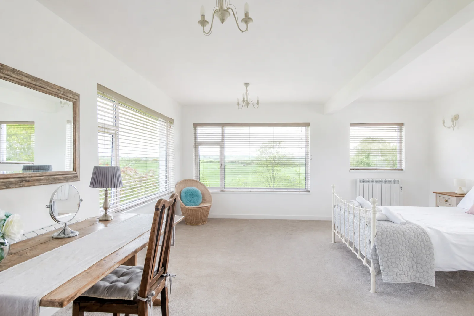 Master bedroom at Tyn y Big Estate
