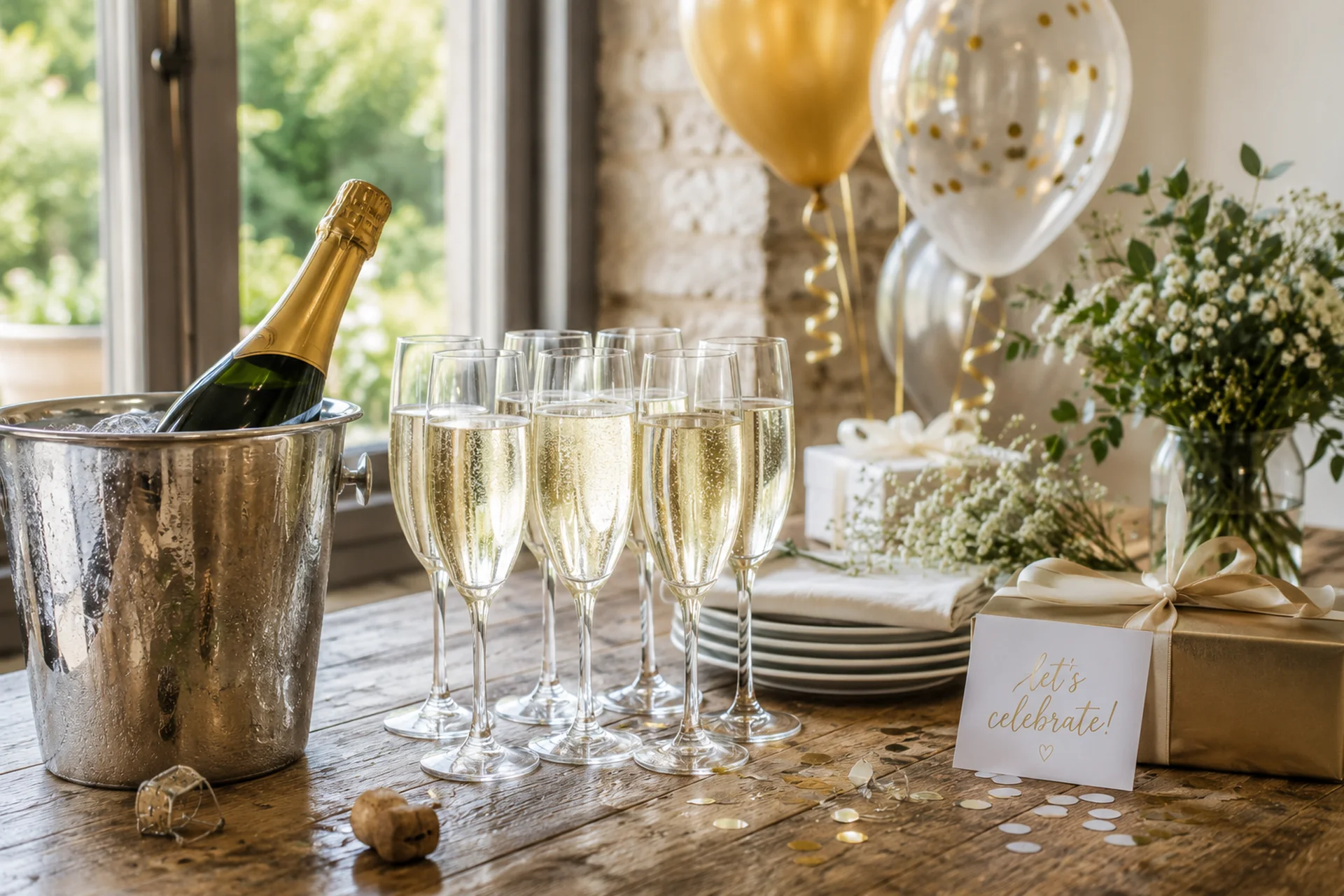 Celebration setting at Tyn y Big Estate