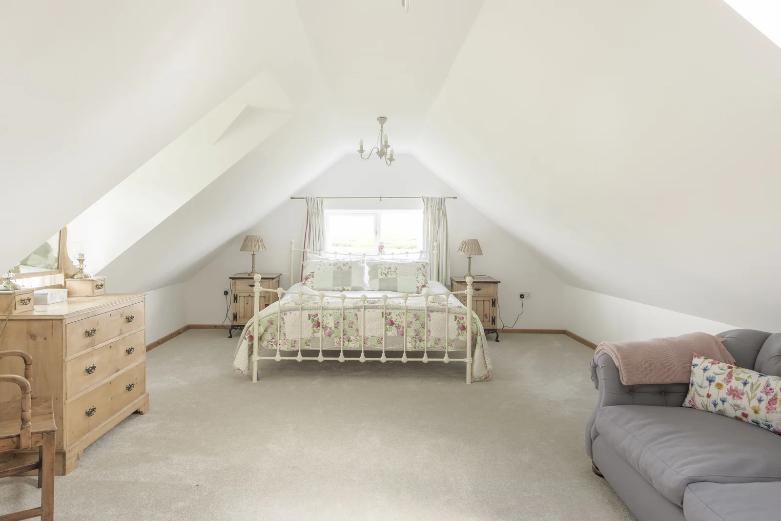Upstairs super king bedroom with panoramic views