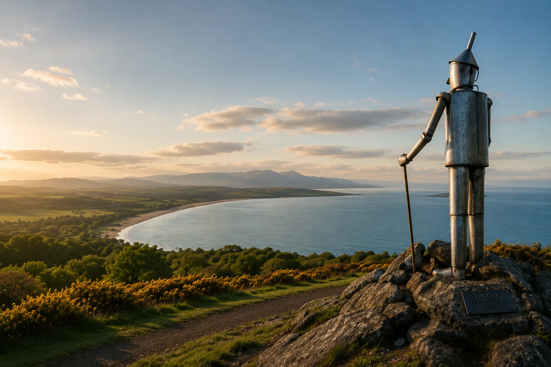 Coastal walking route on the Llŷn Peninsula near Tyn y Big Estate