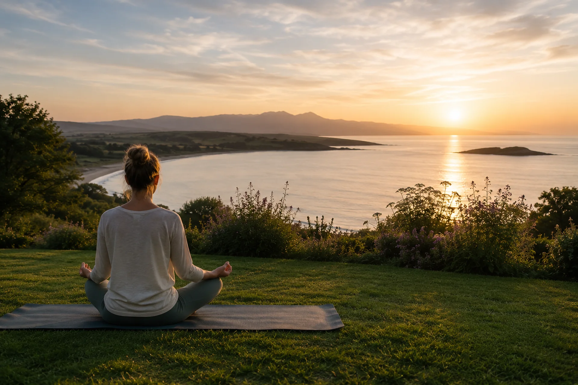 Calm countryside setting for wellness retreats at Tyn y Big Estate