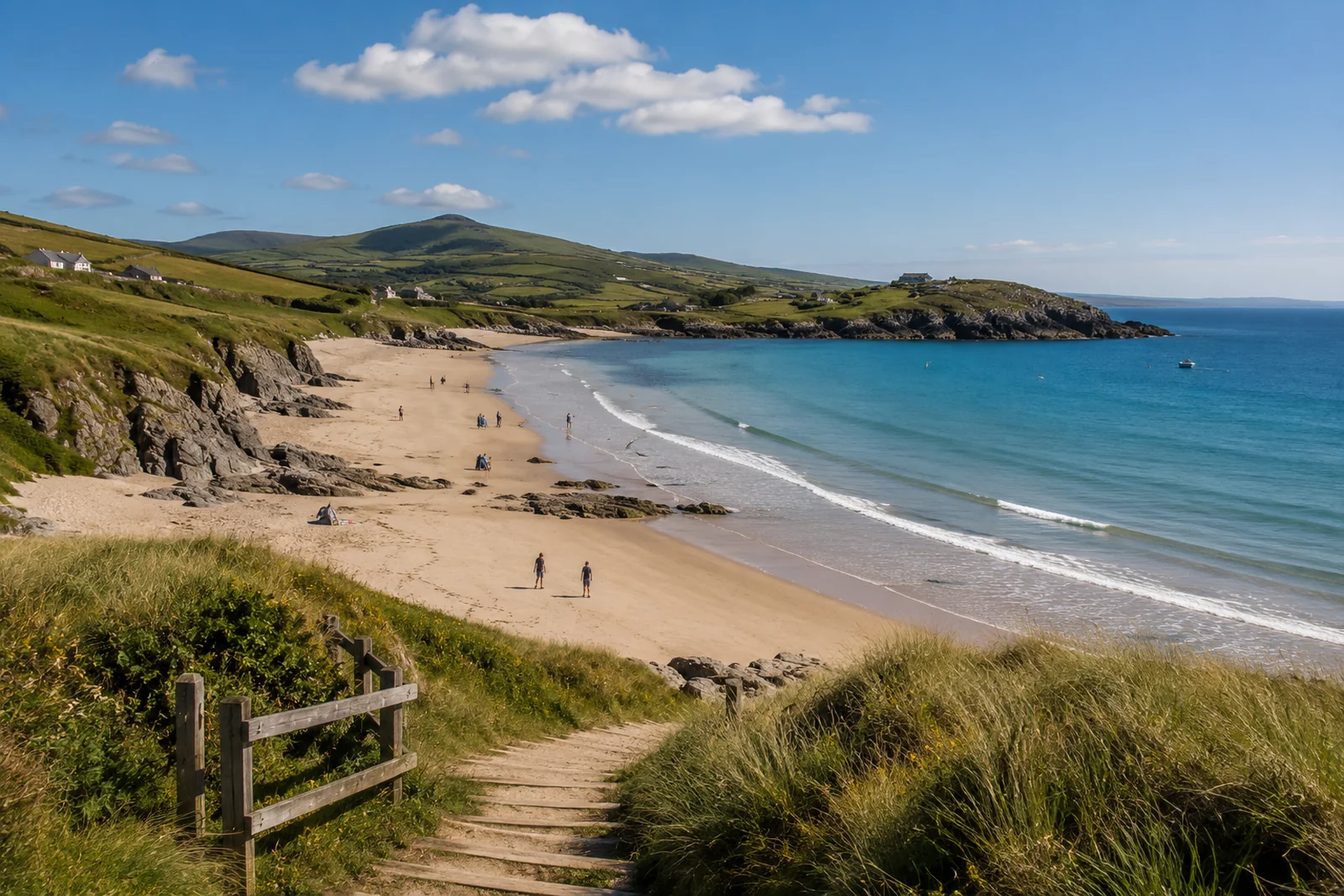 Sandy beach and clear water on the Llŷn Peninsula